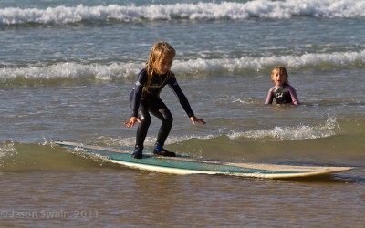 Take the kids surfing at Compton Bay